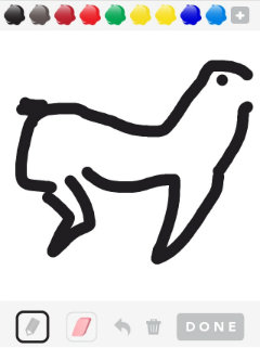 Horse thick outline