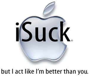 iSuck Apple Mac logo