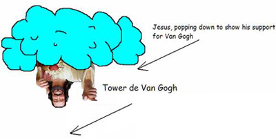 Jesus in a cloud