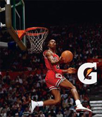 Jordan cradle dunking in basketball