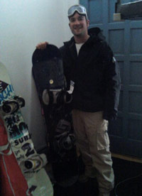 Snowboards by the door