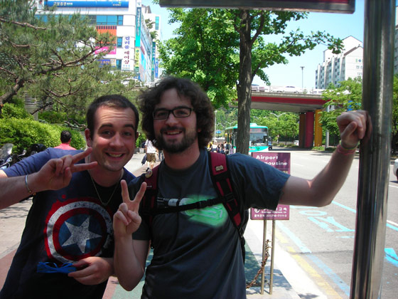 Kevin and KC in Korea - PEACE!