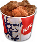 Bucket of KFC chicken