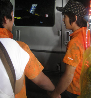 Korean men holding hands in public
