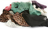 Women's underwear piled up