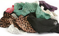 Women's underwear piled up