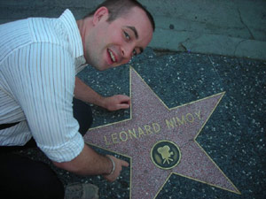 Leonard Nimoy's Hollywood star on the sidewalk
