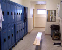 Gym locker room