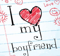 I love my boyfriend note