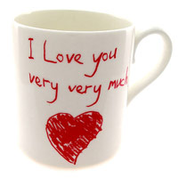 'I love you very much' mug