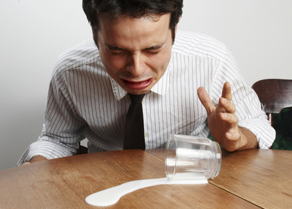 Man crying over spilled milk