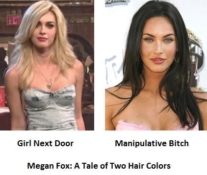 Megan Fox - blonde vs. brunette
