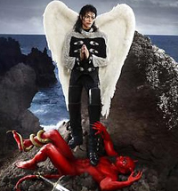 Michael Jackson steps on the Devil