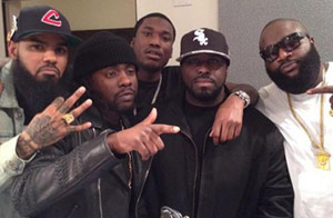 MMG Crew: Rick Ross, Flex, Wale, Meek Mill