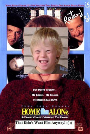 Down's Syndrome boy in Home Alone movie