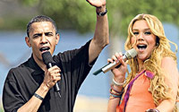 Obama singing