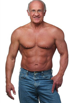 Old muscular man