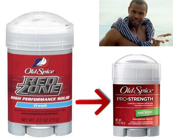 Old Spice Red Zone soft solid to Pro Strength