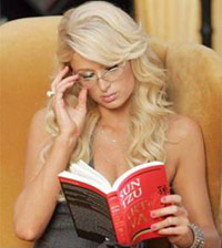 Paris Hilton reading The Art of War