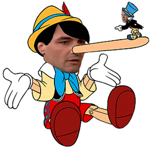 Man with a Pinnochio nose