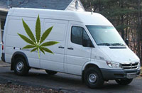 Pot delivery truck in San Francisco