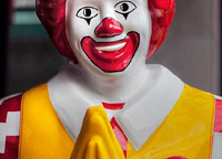 Ronald McDonald smiling