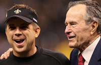 Sean Payton with George Bush Sr.