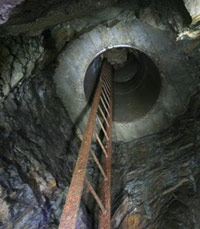 Sewer escape route in a prison