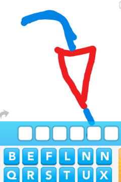 Snake with a red thong on Draw Something