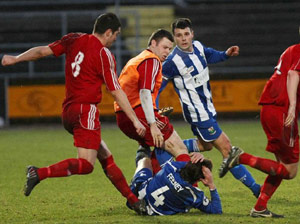 Soccer fight during a game