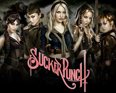 Suckerpunch girls on the movie poster