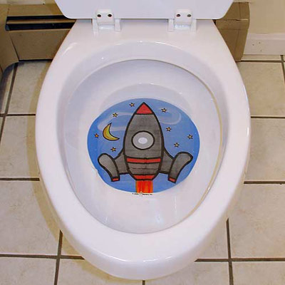 Tinkle target in toilet
