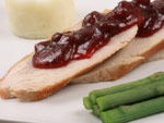 Turkey with cranberry sauce