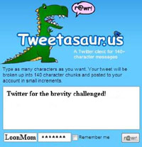 Tweetasaurus dinosaur