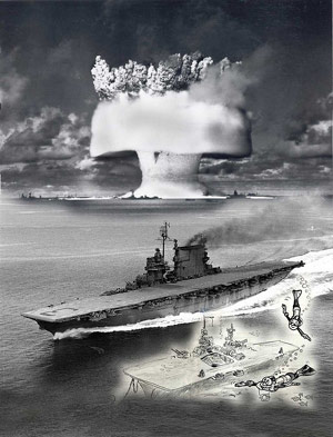 USS Saratoga at Bikini Atoll