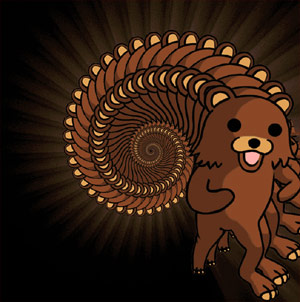 PedoBear running in a spiral