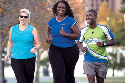 Women running