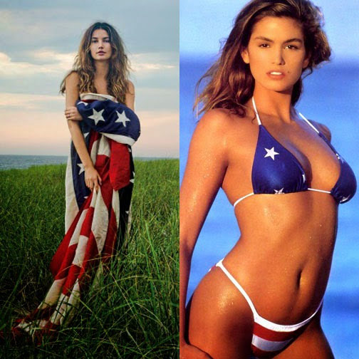 Cindy Crawford in USA bikini