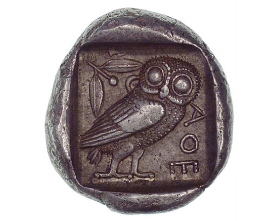 Greek Owl Coin