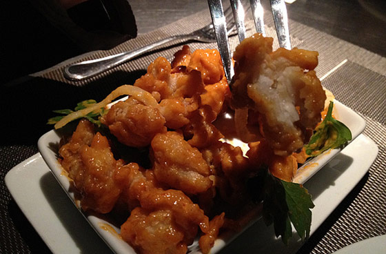 Deep fried alligator