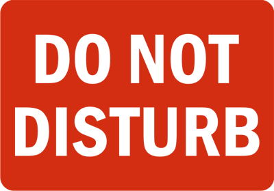 Do Not Disturb sign