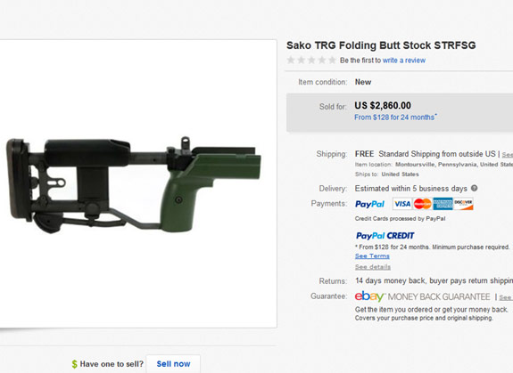 Ebay Sako Folding Butt