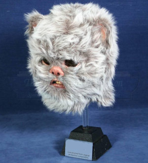 Ewok head on a statue