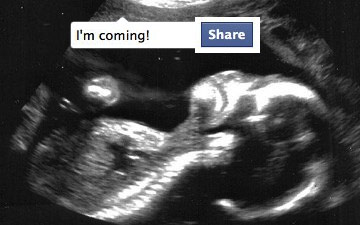 Sonogram of baby on Facebook