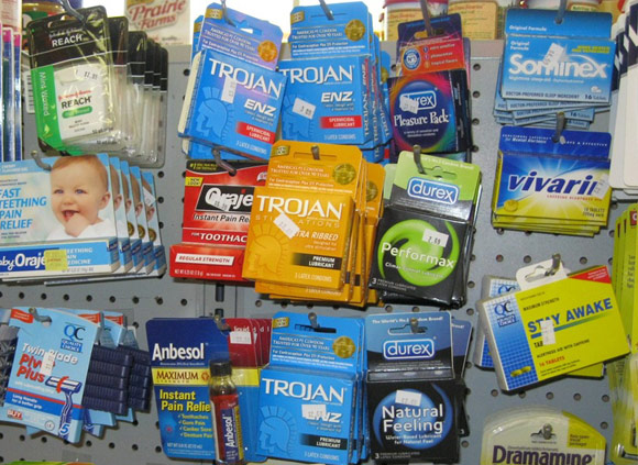 Gas station condoms