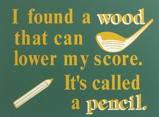Lower golf score with a pencil
