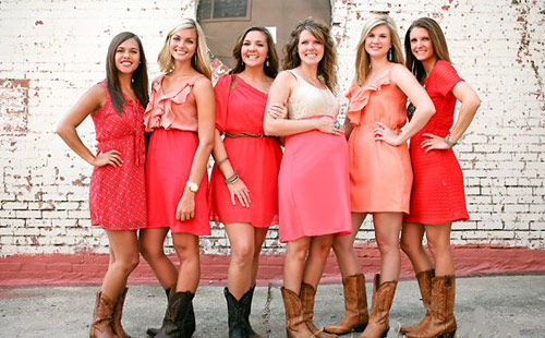 Group of girls in dresses