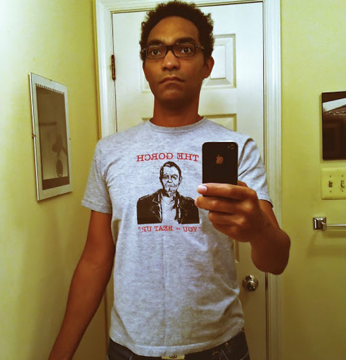 Guy mirror bathroom pic