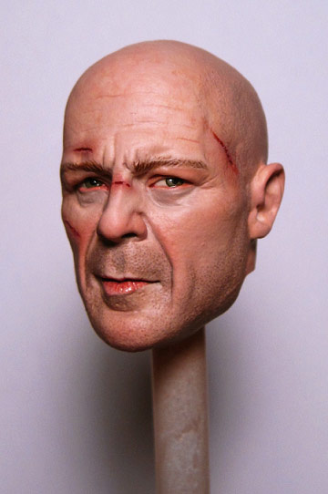 John McClane's head on a stick