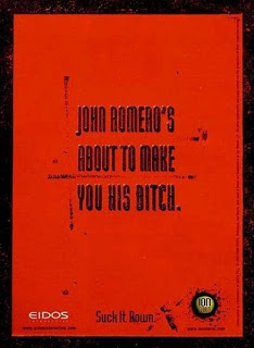 John Romero video game ad